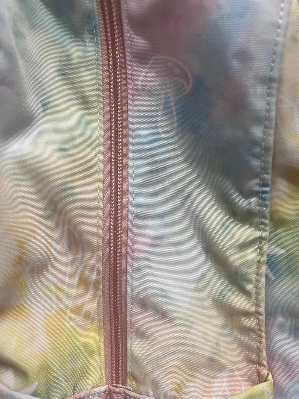 Pura Vida Pastel Tie-Dye Backpack with Numerous Accents